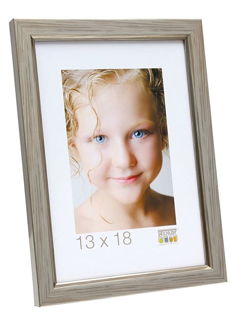 Deknudt Cadres Photo, Résine, Argenté, 20 x 30 cm