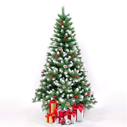 Sapin de Noël artificiel 210 cm avec des décorations ROVANIEMI