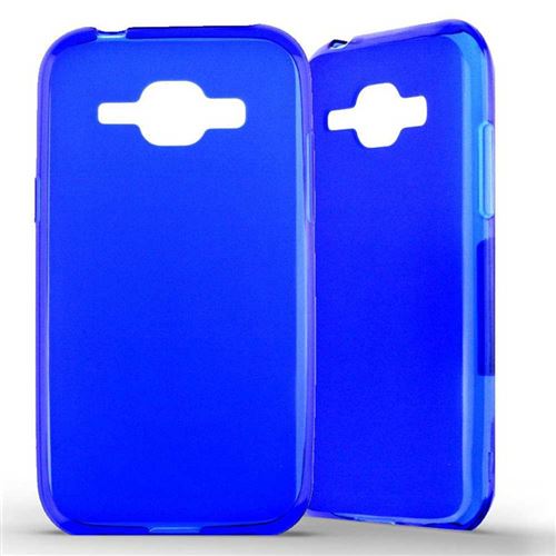 Coque pour Samsung Galaxy J1 Silicone Gel givré - Bleu Translucide