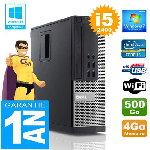 Pc dell 990 sff core i5-2400 ram 4go disque 500 go wifi w7 État correct - Dell reconditionné disponible sur Fnac