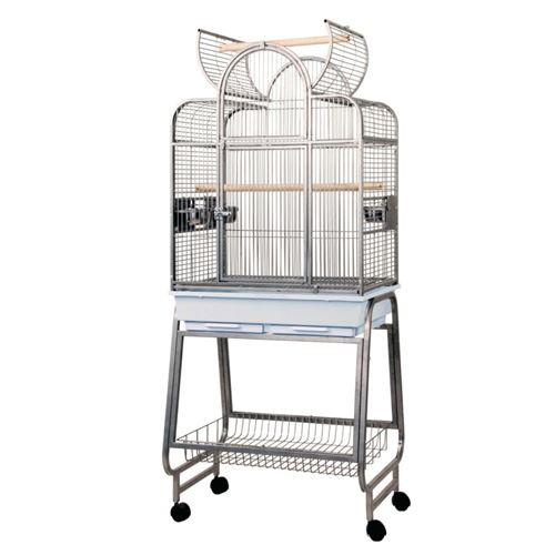 Comparer les prix de Strong Cage pour perroquets Villa Bianca Gris 67,7 x 51,5 x 154 cm