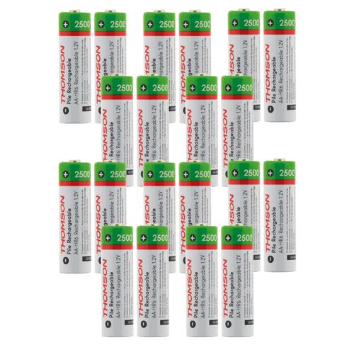 Pack de 40 piles rechargeables HR06 AA 2500 mAh - Thomson