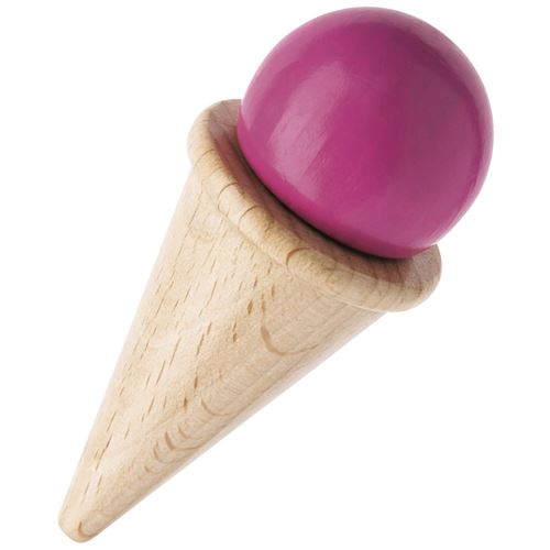 HABA  glace en bois rose 8 cm 