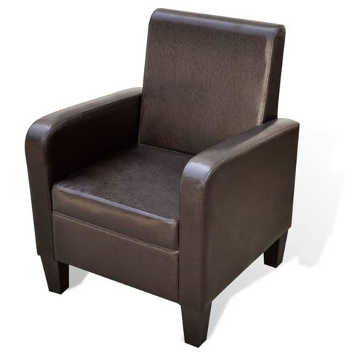 Vidaxl fauteuil marron similicuir 241108