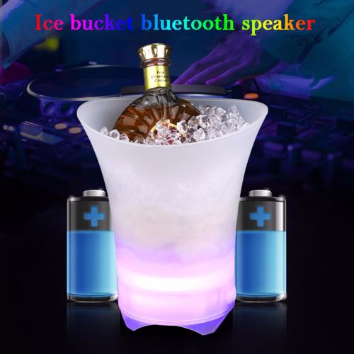 Générique Bluetooth Coloré Seau À Glace Enceinte Portable Avec Led Light Show Party Cadeau - Image 1
