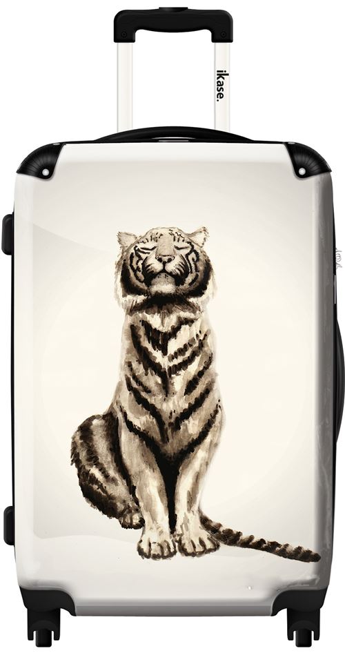 Valise Dessin Tigre assis NOS-0353-BLK - 60 cm - 45 litres - bagage soute