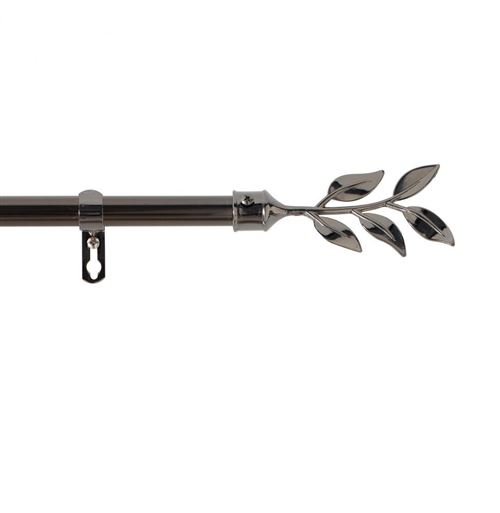 Paris Prix - Kit Tringle Déco Extensible banzaï 120-210cm Nickel