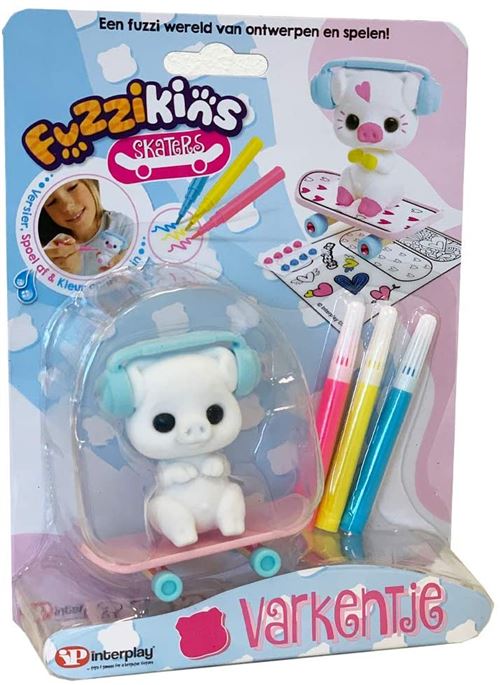 Fuzzikins set de bricolage Fuzzi skaters piggy 20 cm 8-pièce