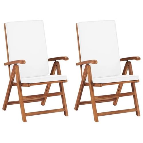 VidaXL - Gartenstuhl teak, One Size, Light Beige