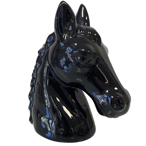 Tirelire buste cheval noir
