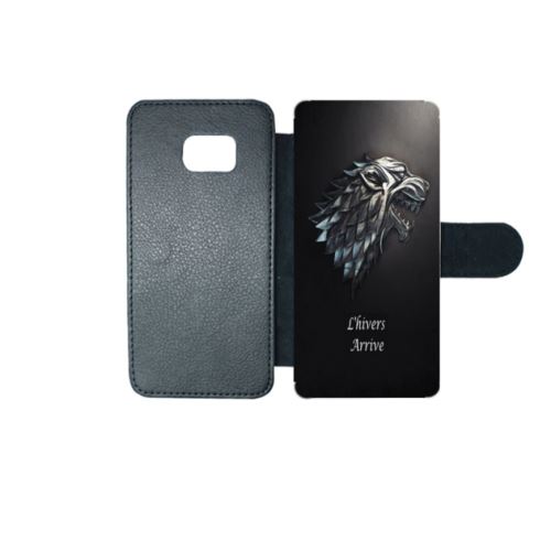Etui housse portefeuille Game of Thrones L hivers arrive swag Compatible Samsung Galaxy S6