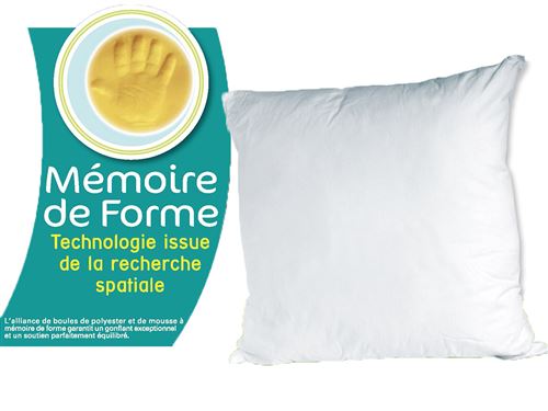 Oreiller bleu calin mémoire de forme memofill 50x70cm