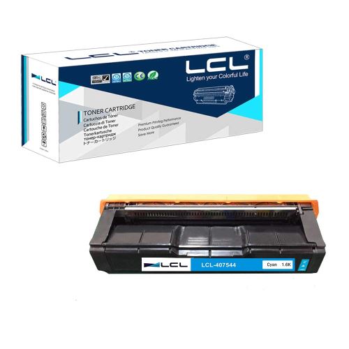 LCL Cartouche de Toner Remanufacturée 407544 SP c250 SP c250dn SP c250sf SP C261SFNW (1Cyan) Remplacement pour Ricoh SP c250 SP c250dn SP c250sf SP C261SFNW