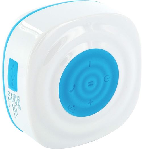 Schwaiger lS500BT512 Haut-Parleur Bluetooth à Ventouse étanche iPx5 Microphone intégré, Port USB