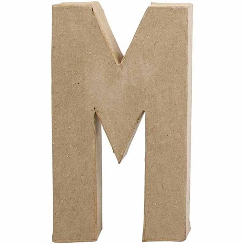 Creotime papier mâché lettre M 20,5 cm
