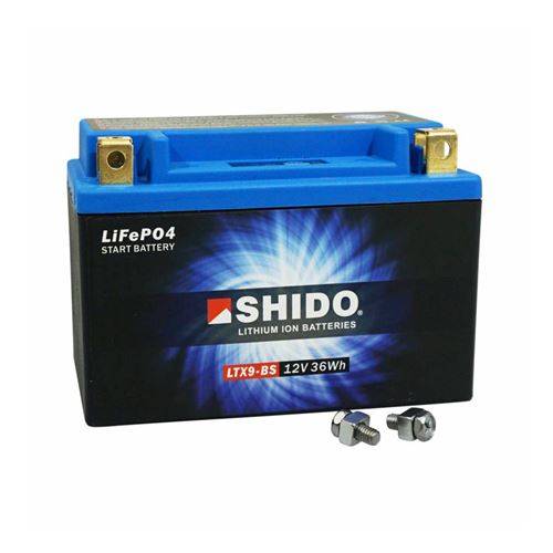 Batterie 12v 3 ah ltx9-bs shido lithium ion pret a l'emploi (lg150xl87xh105) remplace ytx9-bs