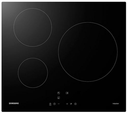 Samsung NZ63M3NM1BB - Table de cuisson à induction - 3 plaques de cuisson - Niche - largeur : 56 cm - profondeur : 49 cm - noir