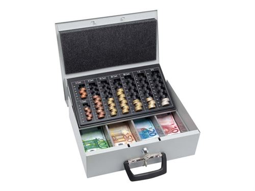 WEDO - Caisse à monnaie - acier - gris clair