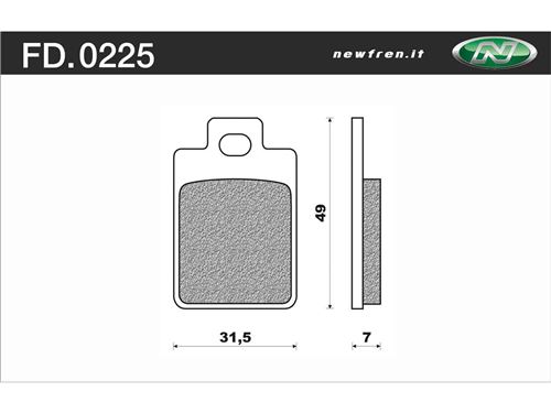 Plaquette de frein adaptable piaggio 50 sfera rst 1995+ av (fd0225b 50cc organique)