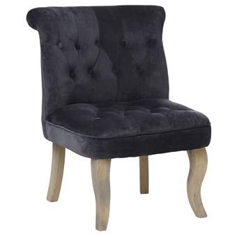 Fauteuil crapaud Calixte H. 73 cm Velours Gris trend Fauteuil crapaud Calixte H. 73 cm Velours Gris trend