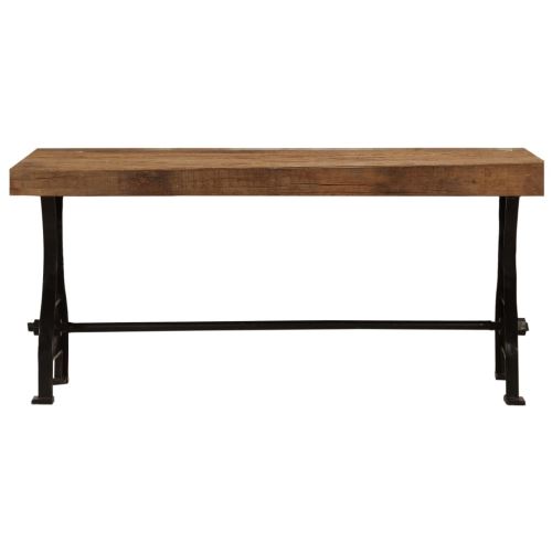 KKmoon Table Basse Table de Salon table basse design en bois massif Table Basse Table de Chevet 100 x 60 x 40 cm marron et noir