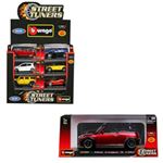 Voiture Bburago Street Tuners en métal avec support au 1/32ème Modèle Aléatoire