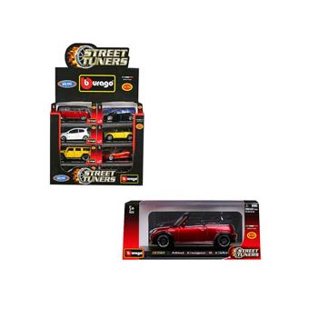 Voiture Bburago Street Tuners en métal avec support au 1/32ème Modèle Aléatoire