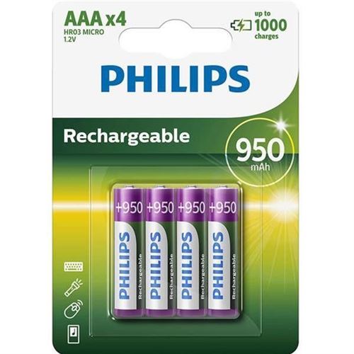 Philips R03B4A95 - Batterie AAA - NiMH - (rechargeables) - 950 mAh