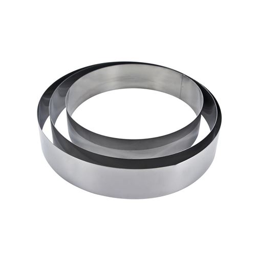 Paris Prix - Lot De 3 Cercles De Pâtisserie cadre 26cm Argent