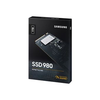 Disque SSD interne Samsung 980 MZ-V8V1T0BW NVMe M.2 PCIe 3.0 1 To Noir -  Fnac.ch - SSD internes