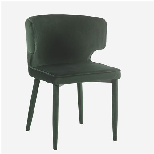 Chaise Velours vert forêt - BRASILIA