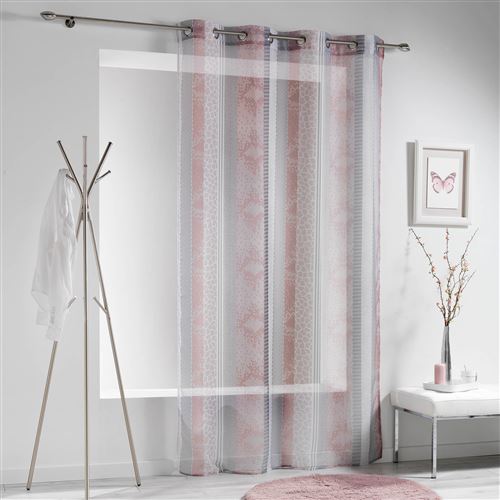 Panneau a oeillets 140 x 240 cm voile imprime transfert serpentine Rose