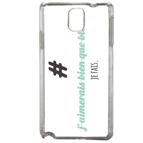 Coque Bla Bla Je Fais Compatible Samsung Galaxy Note3 Transparent