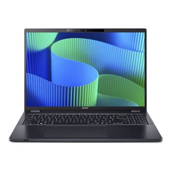 Acer TravelMate P4 16 TMP416-53-TCO - Intel Core Ultra 7 - 255U / jusqu'à 5.2 GHz - Win 11 Pro - Intel Graphics - 32 Go RAM - 1.024 To SSD NVMe, QLC - 16" IPS 1920 x 1200 - Gigabit Ethernet - Wi-Fi 7, Bluetooth - bleu ardoise - clavier : Suisse Allemand