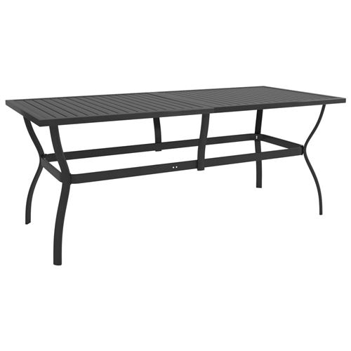 Table de jardin Anthracite 190x80x72 cm Acier vidaXL - Anthracite
