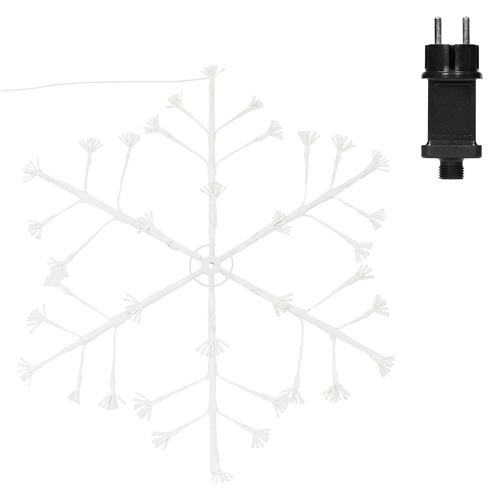 ECD Germany Flocon de Neige avec 288 Ampoules LED, Blanc Chaud, Ø 87 cm, Lumière