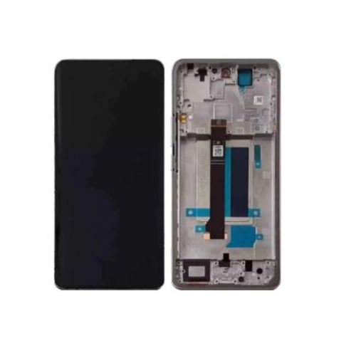 Original Ecran Lcd Et Vitre Tactile Pulled Avec Châssis Blanc Clair De Lune Pour Xiaomi Redmi Note 13 Pro+ 5G