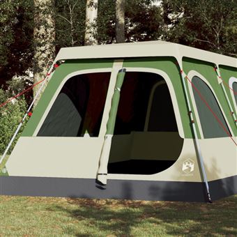 Tente Familiale Dôme 9 Personnes Avec Porche - Imperméable - Vert - Facile à Monter - 6