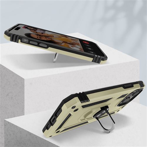 Avizar Coque pour iPhone XS Max Bi-matière avec Bague de Maintien