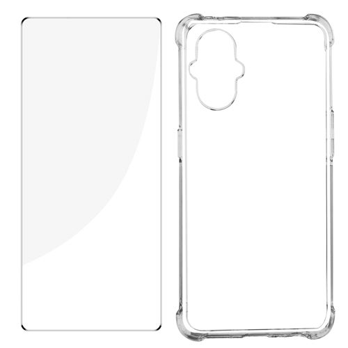 Pack Protection pour Oppo Reno 8 Lite 5G Coque Renforcée + Verre Trempé Avizar Transparent
