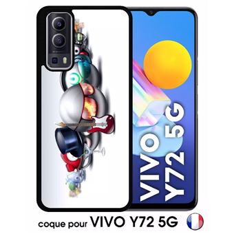 Cover Per Vivo Y72 5G Semitrasparente Con Effetto Sfumato Rosa E Viola - Protezione Antiurto E Antigraffio - 4