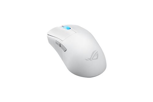 ASUS ROG Harpe Ace Mini - Souris - ergonomique - droitiers et gauchers - optique - 5 boutons - filaire, sans fil - USB 2.0, Bluetooth 5.1, 2.4 GHz - récepteur sans fil USB ROG Omni - blanc clair de lune