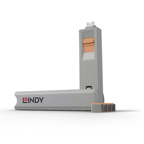 Lindy - Bloqueur de port USB-C - orange