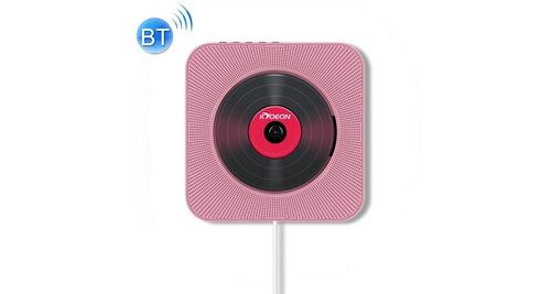 Lecteur dvd portable cd bluetooth 4. 2 + edr à montage mural avec télécommande, support fm (rose)