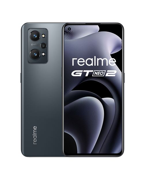 Realme Gt Neo 2 - 5G Smartphone - Double Sim - Ram 12 Go / Mémoire Interne 256Go - Écran Oel - 6.62" - 2400 X 1080 Pixels (120 Hz) - 3 X Caméras Arrière 64 Mp, 8 Mp, 2 Mp - Front Camera 16 Mp - Noir Fluo