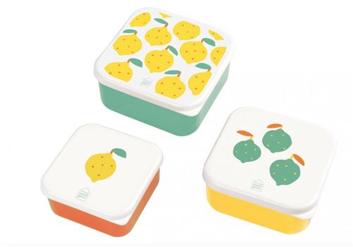 Non Communiqué Multicolore Set De 3 Lunch Box - Les Citrons