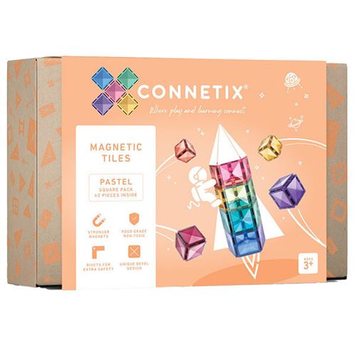 Non Communiqué Multicolore Pastel Square Pack 40 Pieces