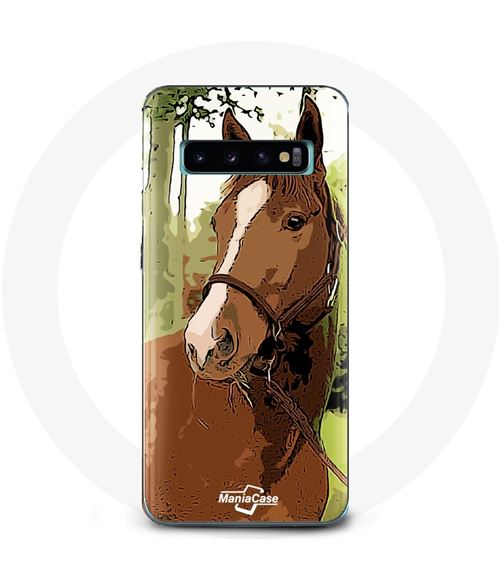 Coque pour Samsung Galaxy S10 Quarter Horse Marron Race de cheval Maniacase