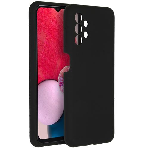 Accezz Coque Liquid Silicone pour Samsung Galaxy A13 (4G) Noir