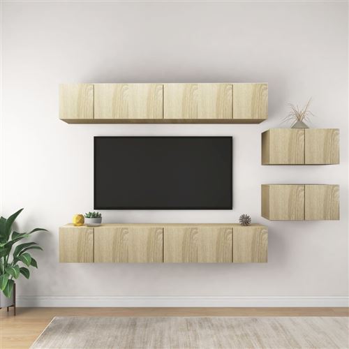 Vidaxl Meubles Tv 8 Pcs Chêne Sonoma Bois D'ingénierie - Image 2